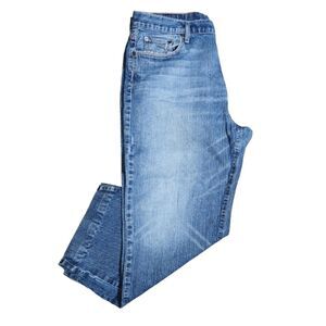 Lucky Brand Ol Dark Flight Medium Wash Short Length Bootcut Jeans‎ Size 38S